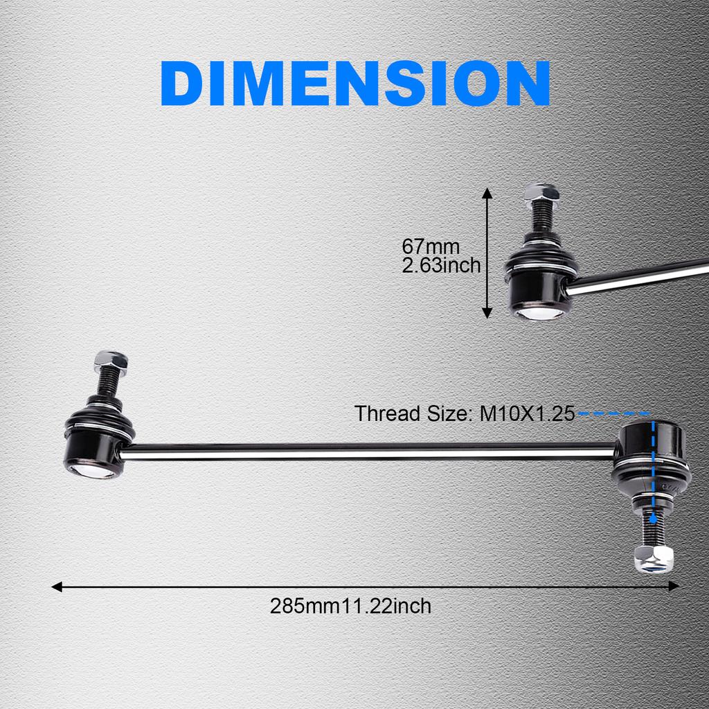 K80296 Sway Bar Link Front, Stabilizer Bar Link Compatible with Ford for Escape, for Mercury for Mariner, for Mitsubishi