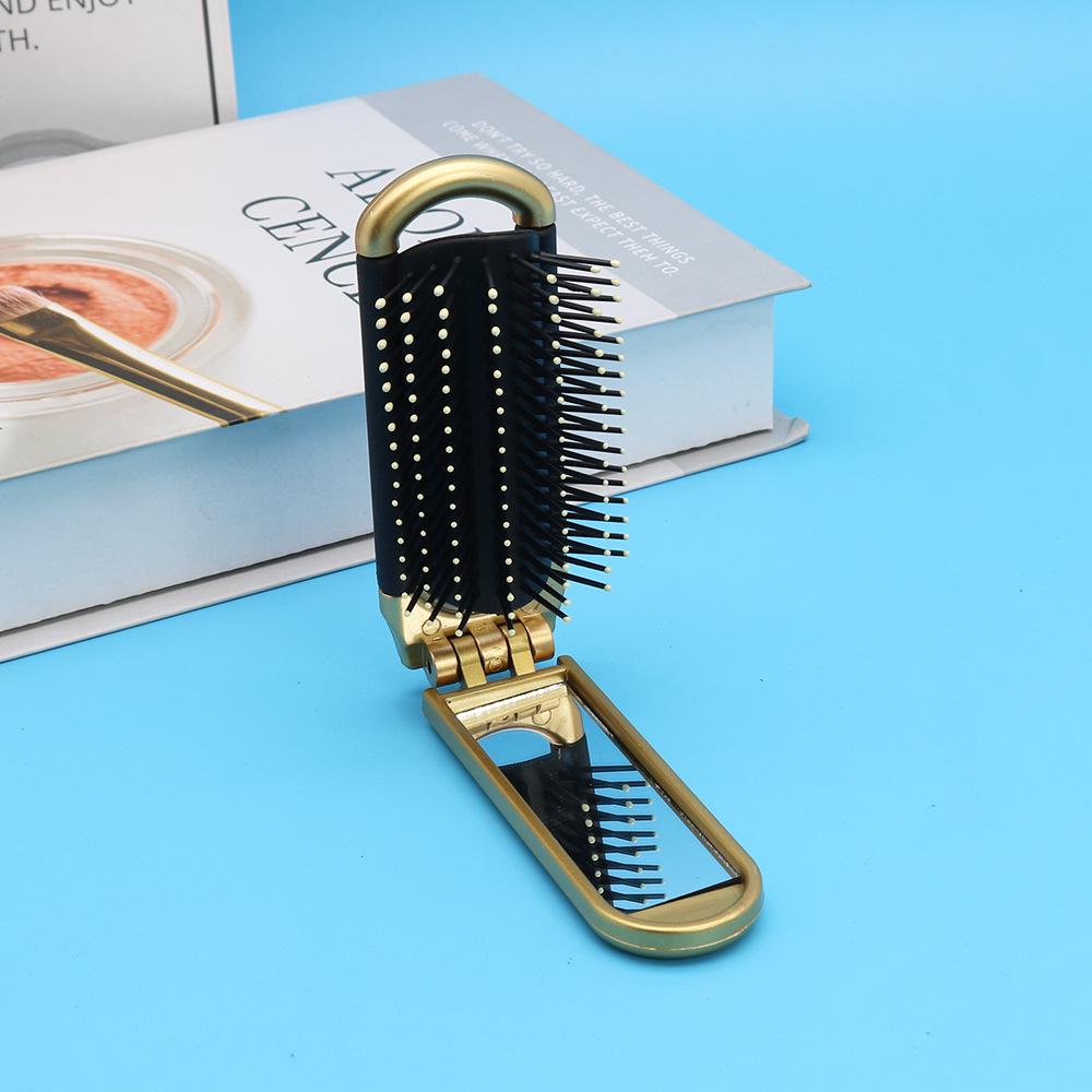 Taşınabilir Katlanabilir Makyaj Aynası ve Air Cushion Saçak Tarağı Seti