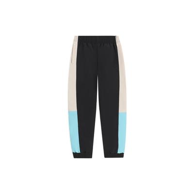 Sport Fashion Series Patchwork Design Mid-Low Waist Knitted Sports Pants Men Bottoms Black AYKS405-2