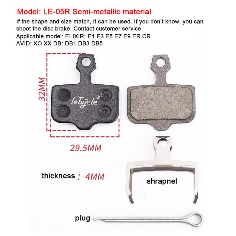 Lebycle-25 Pair MTB Bicycle Disc Brake Pads,Resin,Road Bike Hydraulic Disc Brake Pads,Universal for Shimano,SRAM,AVID,ZOOM,B01S