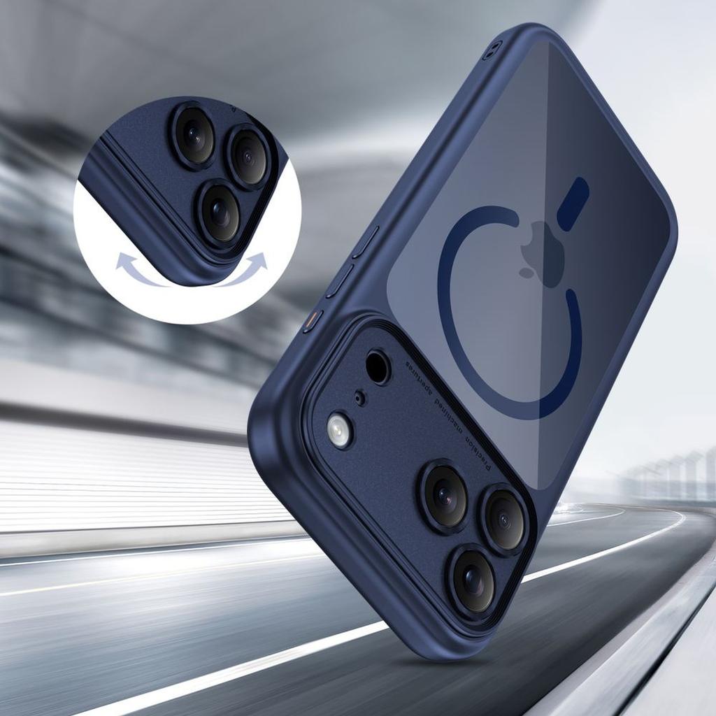 Etui case na iPhone 17 Pro Max Magpeak Magsafe CC - przezroczysto-granatowe