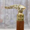 93.98 cm Walking Stick Wooden and Brass Goldene and White Walking Stick Brass Cane Gift for Grandfather, Father