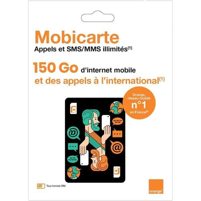 Techtrusty Orange Prepaid Sim Card - 150 Gb Internet - Unlimited Calls - Unlimited Sms/Mms - No Commitment