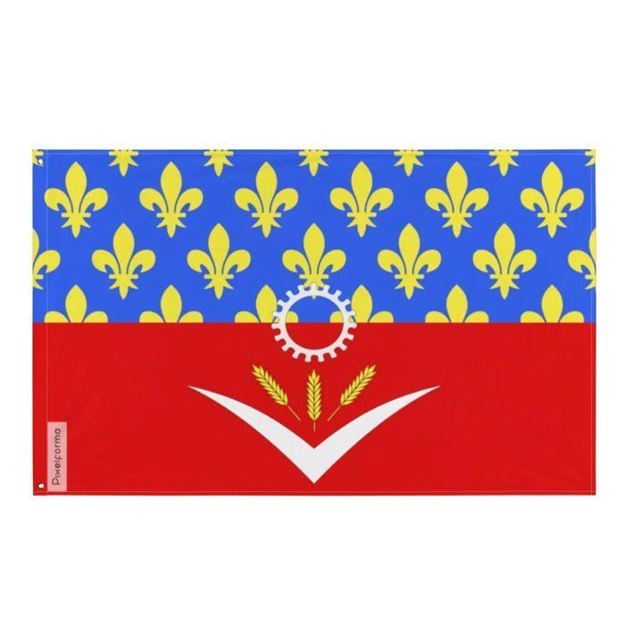 Drapeau - Seine-Saint-Denis - 90 x 150 cm - Polyester - Impression recto/verso - Œillets en fer