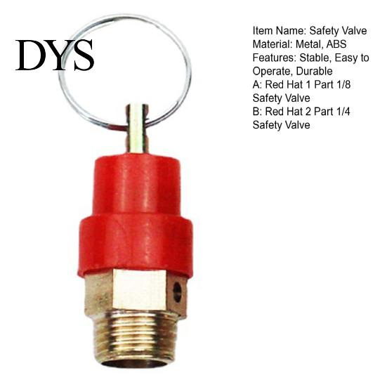 Air Compressor Safety Valve Male Thread Pull Ring Exhaust Pressure Relief Factory Supply