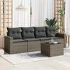 VidaXL Salon de jardin 5 pcs avec coussins gris résine tressée 3251027
