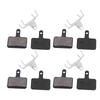 4 Pairs Copper Semi Metal Bicycle Disc Brake Pads Bike Brake Parts Brake Pad Set