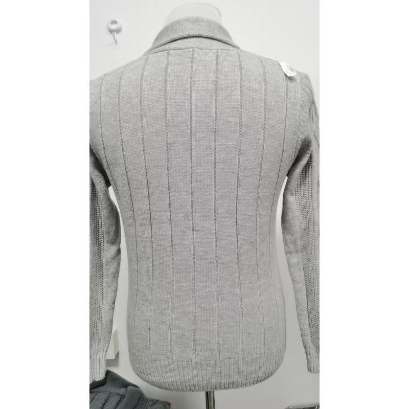 Men Loose Long Sleeve Turn Down Collar Knitted Cardigan Casual Sweater Outerwear