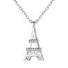 Sparkling Eiffel Tower Pendant Necklace Elegant Paris Inspired Romantic Jewelry for Women