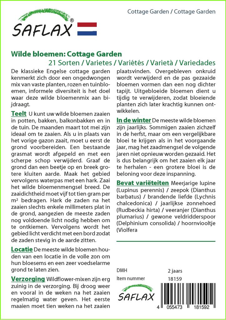 SAFLAX Cottage Garden - 1000 de semințe - 21 Mix de flori sălbatice