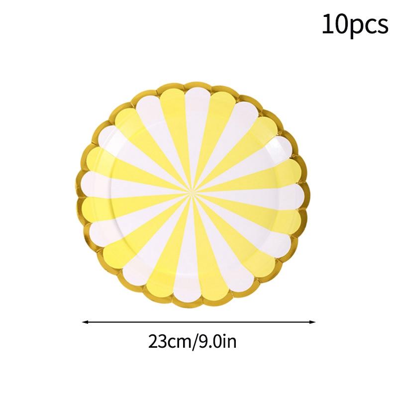 10Pcs CampingPicnic Tableware Set Disposable Paper Dishes Plate Cup Outdoor Camping Accessories Portable Cutlery