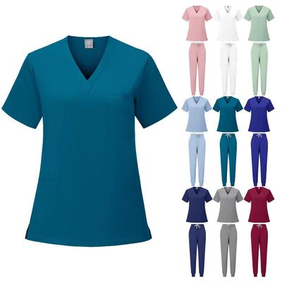 Unisex kiirkuivav lühikeste varrukatega meditsiinitöötajate ja lemmikloomahaiglate scrubs