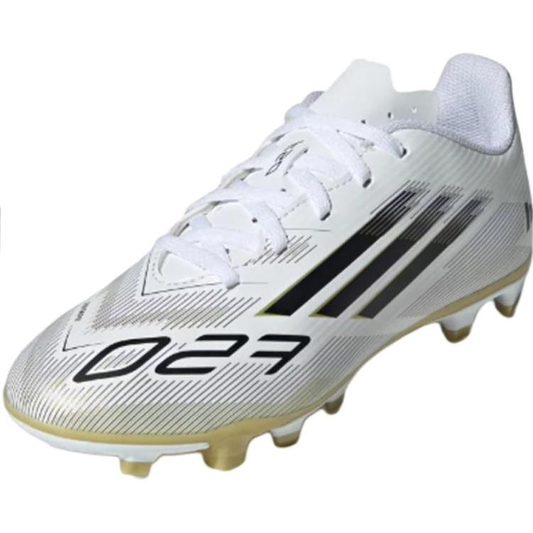 Adidas F50 Club FG/MG Fashionable Comfortable Non-Slip Durable Low-Top Soccer Shoes Kids sneakers White Platinum JI0029
