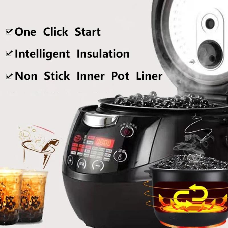 8L Tapioca Cooker Milk Tea Shop Pearl Cooker Bubble Tea Pearl Warmer Pot Taro ball/Sago/Red Bean Cooker Machine 900W 110V/220V
