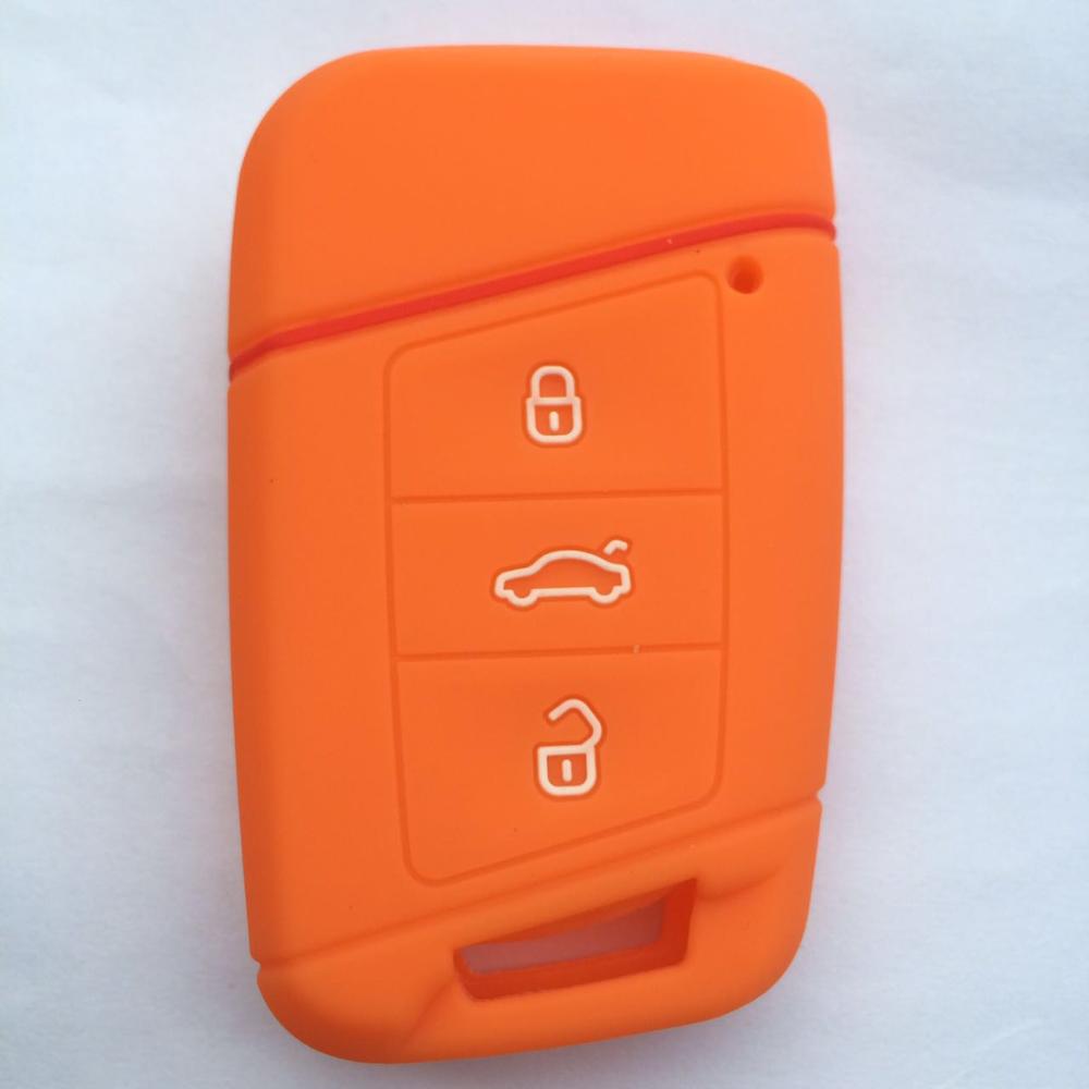 

ZAD Silicone Car key Cover Case For VW Volkswagen Passat B8 B7 CC Skoda Superb A7 Magotan Tiguan MK2 2017 2018 2016 accessories помаранчевий