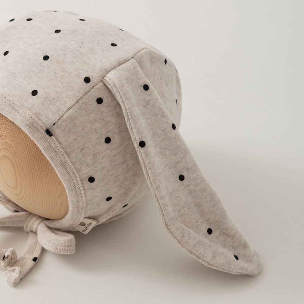 Cute Newborn Rabbit Ear Beanie Hat Polka Dot Infant Bonnet Hat Baby Fetal Cap  Photography Props