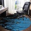 1pc Ocean Waves Office Round Area Rug, Indoor Mat Suitable For Office, Under Office Chairs Bedroom Living Room Home Decor, Room Deco