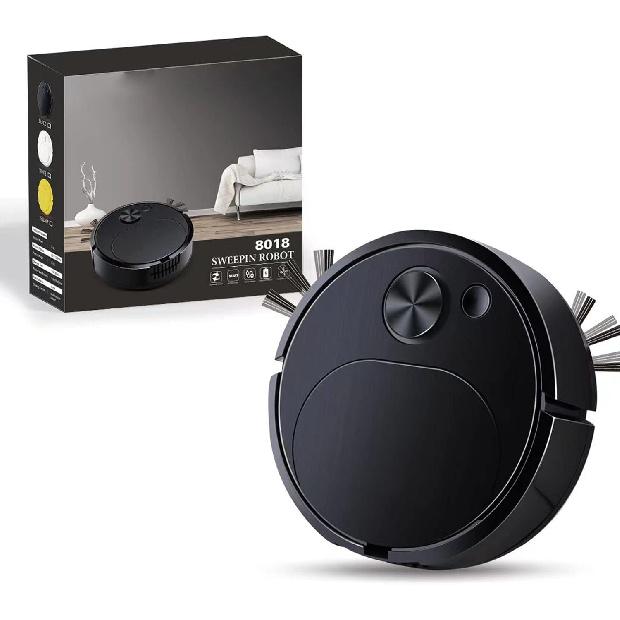 Robot Vacuum Cleaner, Powerful Suction Quiet Robotic Vacuum Cleaner Cleans Hard Floors to Low Pile Carpets Ideal for Pet Hair