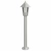 Vidaxl Lampy Ogrodowe Na Słupku, 3 Szt., Srebrne, 80 Cm, Stal