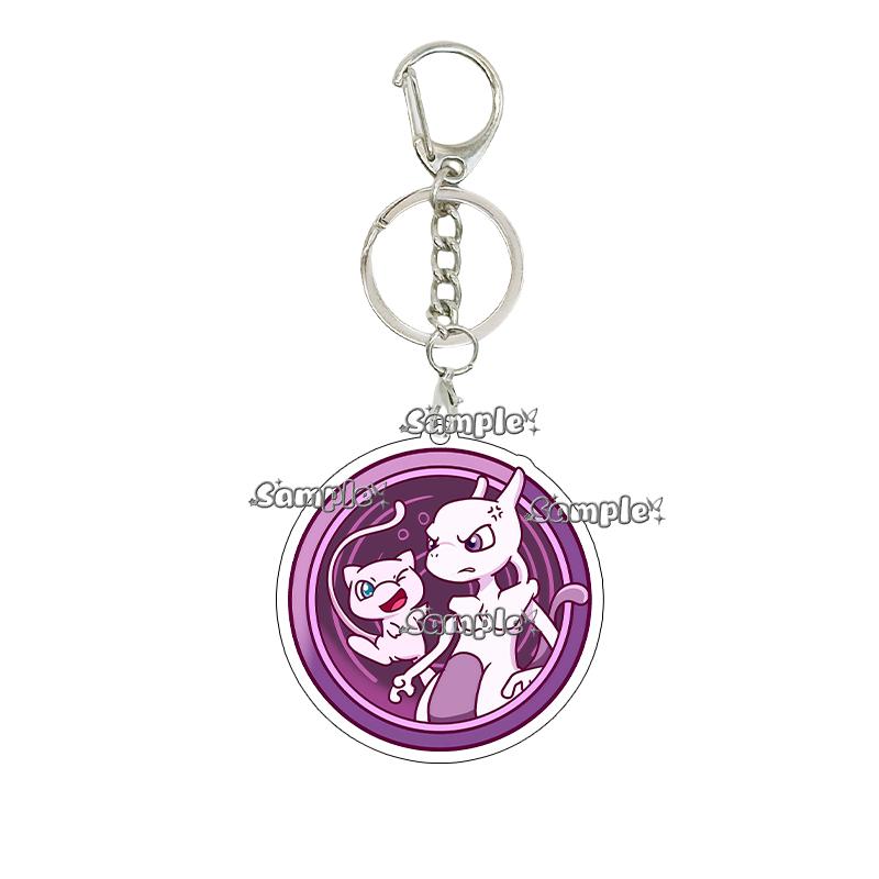 

Anime Pocket Monsters Mewtwo Lugia Kyogre Acrylic Keychain Cartoon Backpack Pendant Decoration Jewelry Charm Gifts Accessories about 5cm