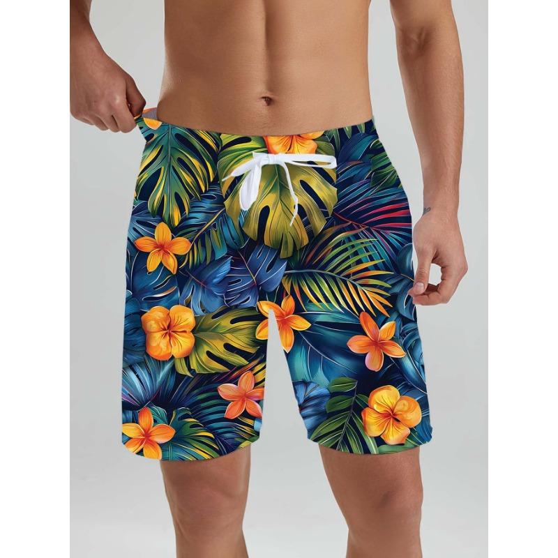 Hawaiian tropical plants Print Men Beach Shorts 3D Print Fruit Casual Sport Shorts Holiday Short Pants Personality Men Clothing XL