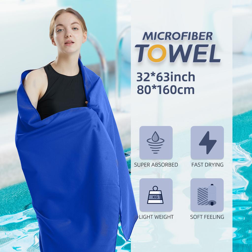 Microfiber Towel Quick Dry Towel Travel Towel Sports Towel Beach Towel Sandproof Soft Light Towel For Swim Yoga Gym
