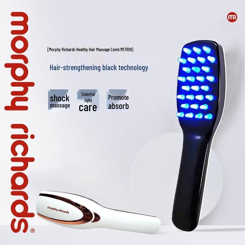 Morphyrichards Electric Scalp Massager Comb with Red/Blue Light