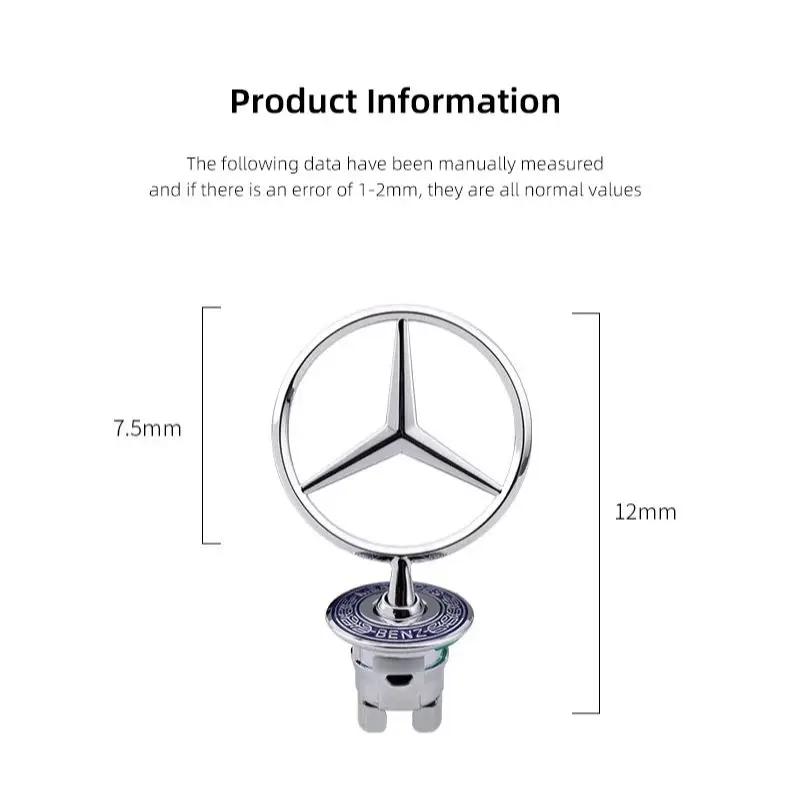 GLC GLB 1 szt. Metalowy Znak na Maskę Samochodu Przednie Chromowane Logo Oznaczenie Maski Dla Mercedes Benz Klasa C E S W204 W205 W212 W213 W211 W220 W2