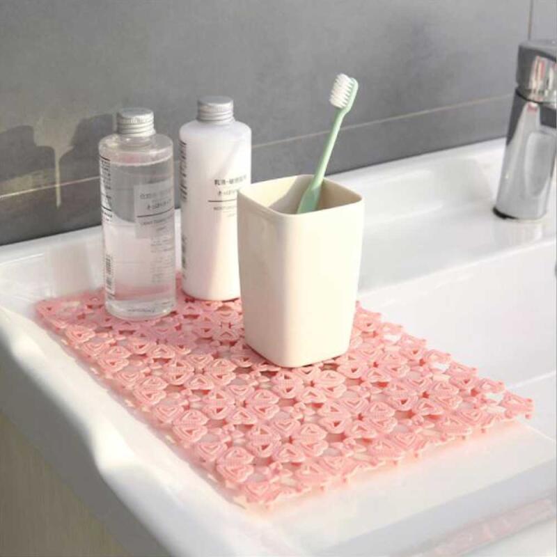 Bathroom Assembly Non-Slip Puzzle Mat/Pad Step Stool Toilet Bathroom Assembled Non-Slip Mat Pink