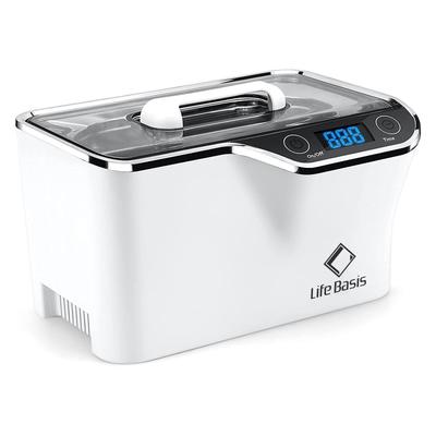 LifeBasis Ultrasonic Cleaner 600ml, Powerful Cleaning with Strong Transducer, Improved Specifications, 42,000Hz, Eyeglass Cleaner, 5-Stage Timer, Ultr
