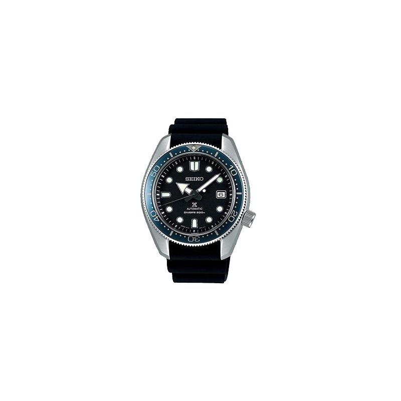 SEIKO 200 meters waterproof Automatic silicone strap 44mm men s watch black dial spb079j1 чёрный