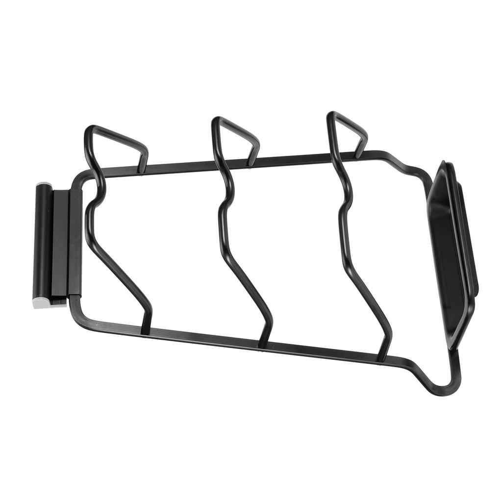 Black Wall Mounted Pot Lid Storage Rack Cutting Board Stand Organizer Kitchen Accessory(Black SType Space Aluminum