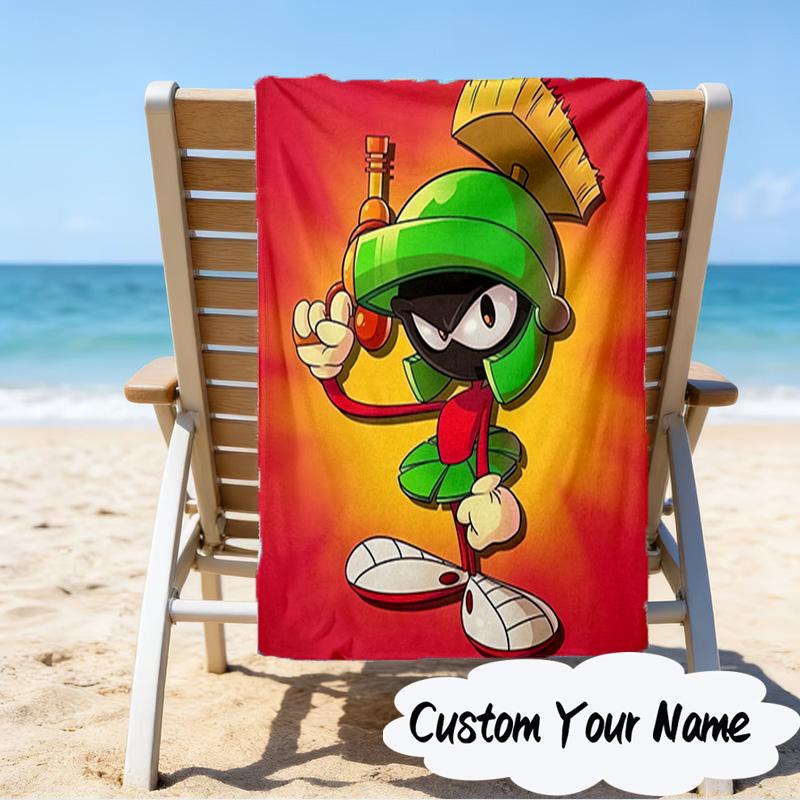 Custom Name Marvin Adventure Microfiber Beach Towel Super Soft & Absorbent for Bath, Beach, Travel Bath Time Accessory, Fan gifts