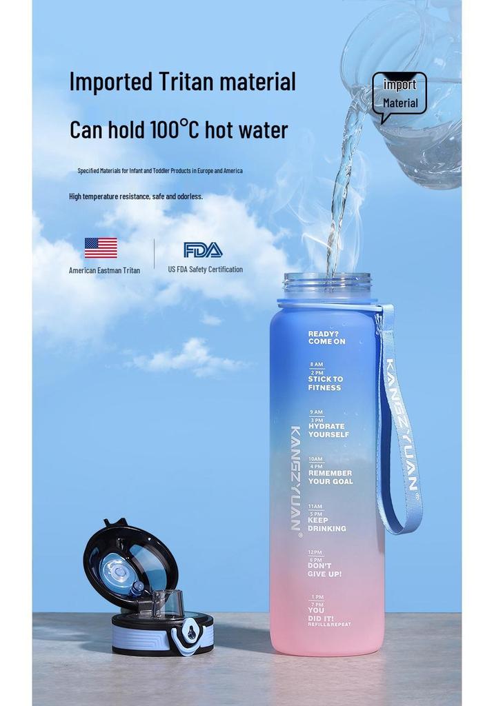 Gradient Frosted 1L Tritan Sports Water Bottle