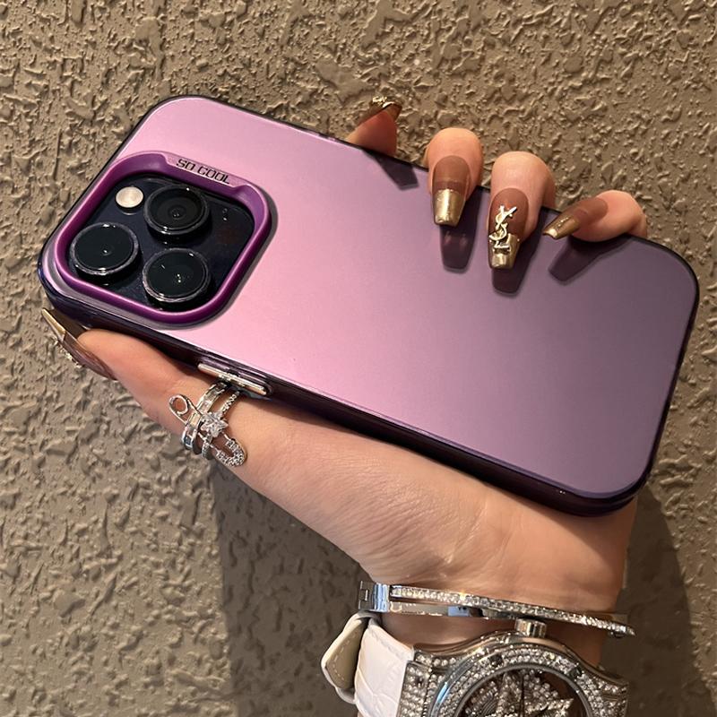 Luksusowe Matowe Srebrne Elektroplaterowane Etui na Telefon Dla iPhone 11 12 13 14 15 16 Pro Max Plus X Xs Max XR Odporne na Wstrząsy Etui z Bumperem Pokrowiec