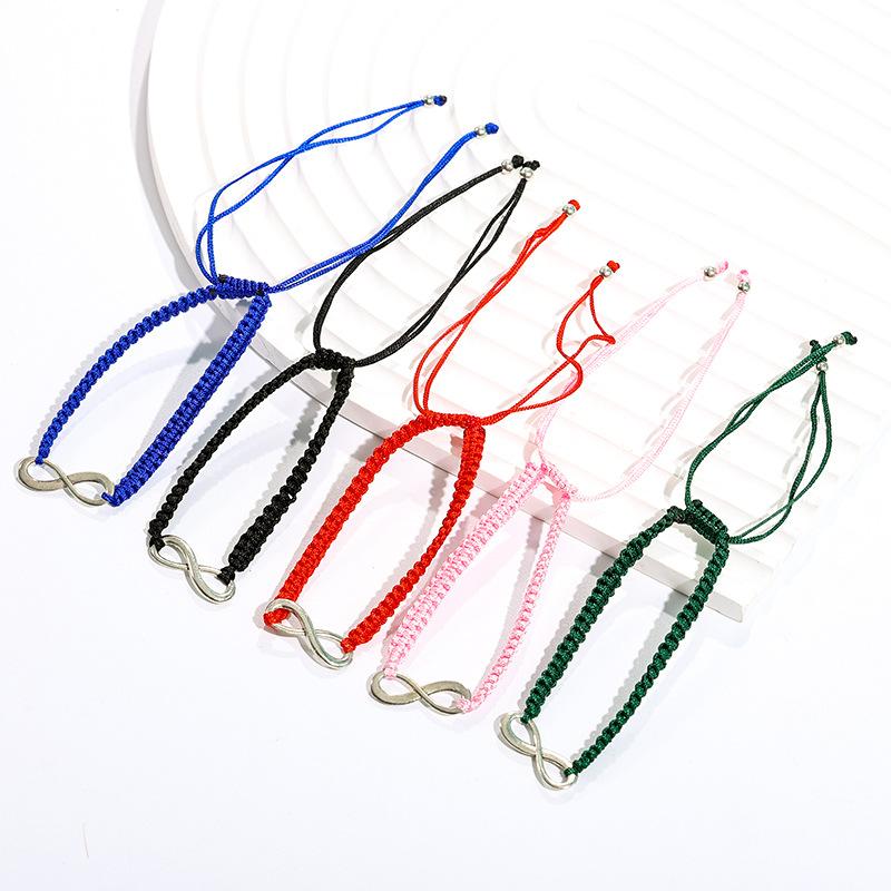8-Character Couple Bracelet Set Adjustable Weaving Infinity Symbol Hand Rope Female