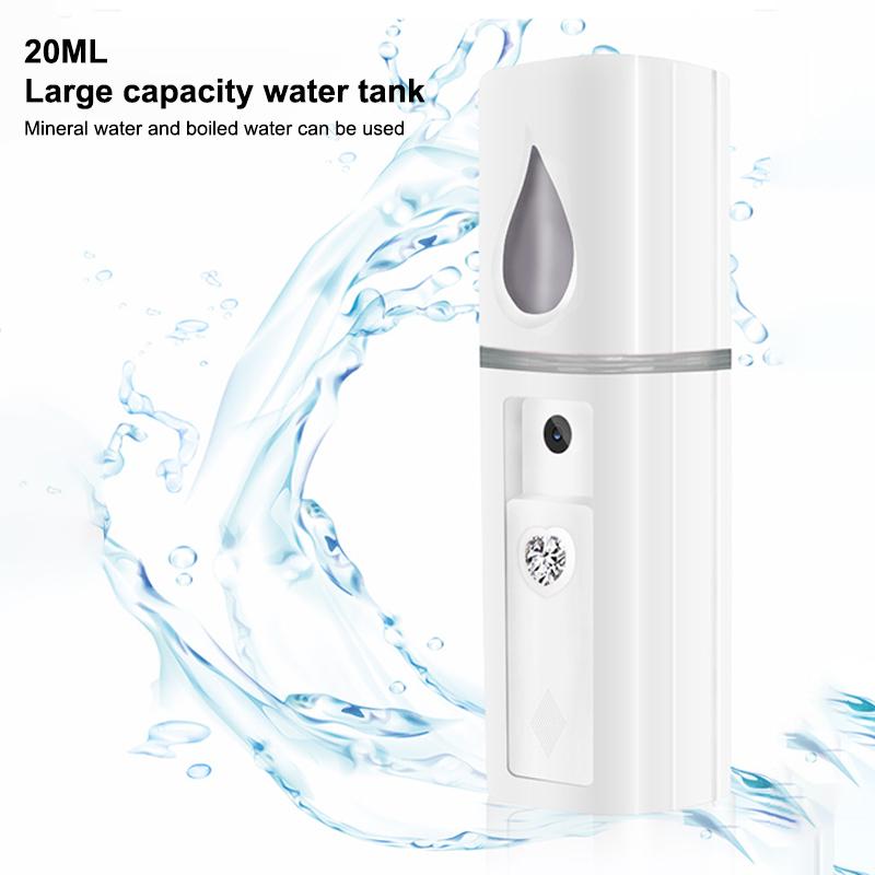 20Ml Face Steamer Air Humidifier Mini Nano Facial Sprayer Nebulizerportable Hydrating Anti-Aging Wrinkle Women Beauty Skin Care