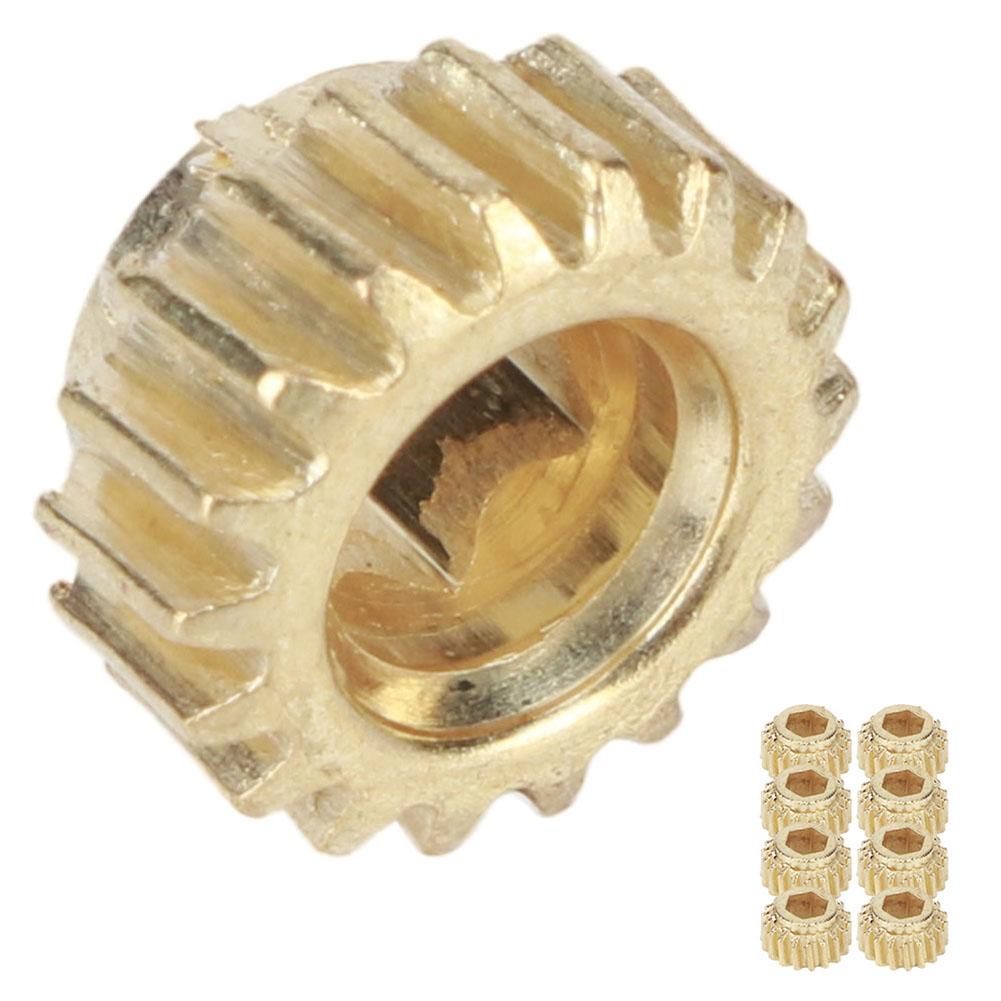 OpenGear Gitarrenmechaniken Zahnräder Sechskant-Klemmung Universelle Montage Stimmwirbel Musikinstrument Werkzeug(Goldene 9 Stück)