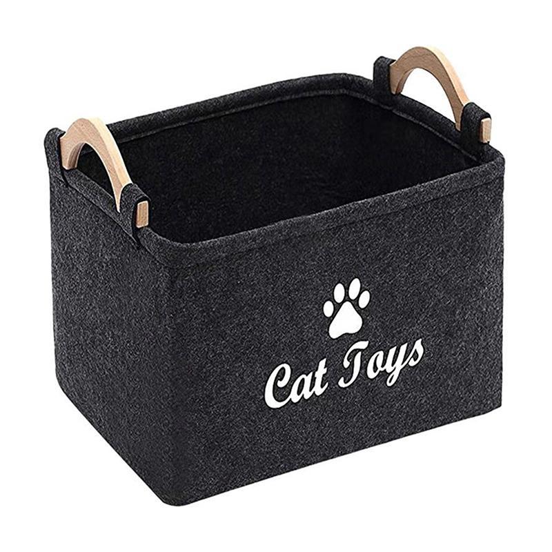 Toy Dog Basket Pet Storage Box Bin Organizer Toys Cat Accessory Container Bins Felt Baskets Containers Organizer