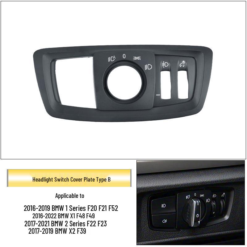 BMW X1/X2 Headlight Switch Button Cover for 1 & 2 Series F49 Light Control Knob.