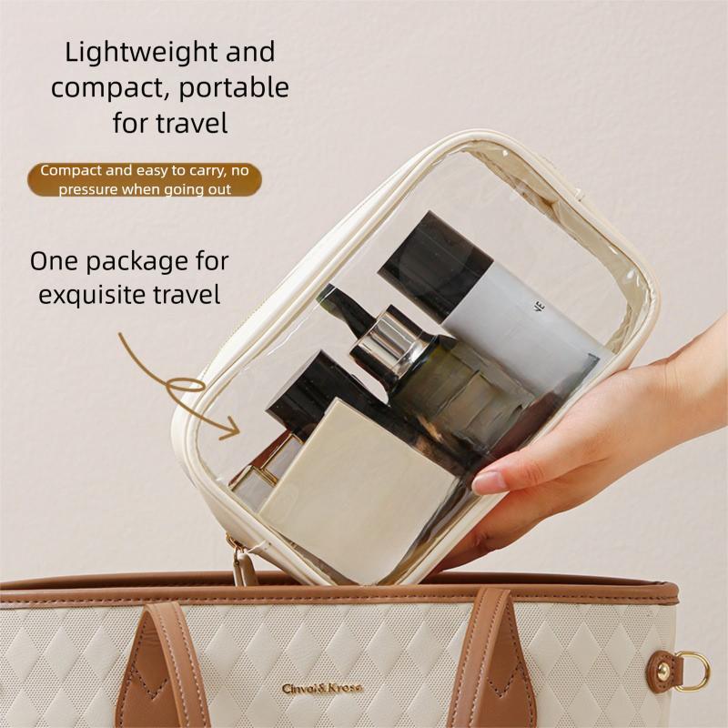 PVC Transparent Makeup Bag Large Capacity Waterproof Travel Toiletry Organizer Portable Cosmetic Case Dustproof Wash Bag