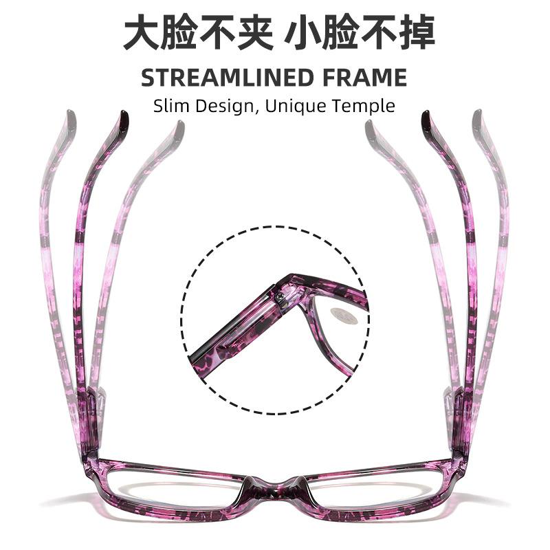 Green Flower Reading Glasses for Women Anti Blue Light Presbyopia Glasses Ultra Light Men Computer Glasses High-Definition +1.0