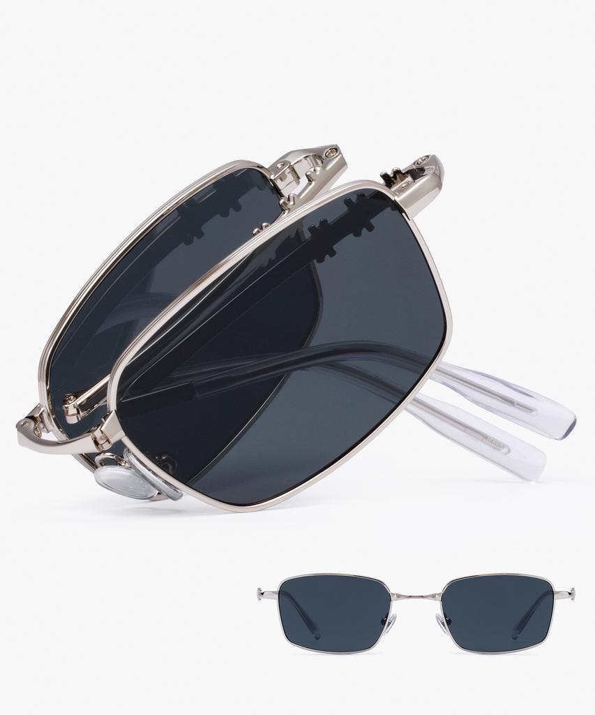 Likkeullou Rc Stainless Steel Amon F Folder Sunglasses Black