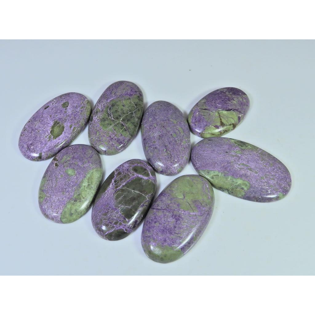 319Cts. Natural Stichtite Oval Shape Cabochon Loose Gemstone 08 Pcs Lot C-1222