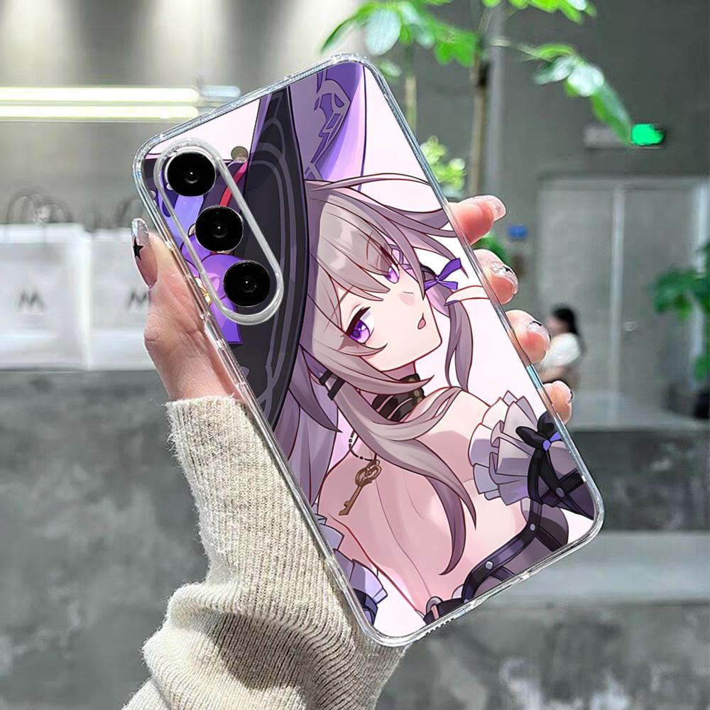 Honkai Star Rail Herta Telefoonhoesje Voor Samsung S26 S25 S24 Ultra S23 Fe S22 S20 S21 Plus Plus 5G Fe Transparante Hoes