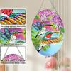 2 Stück Tier-Thema 2D Flach DIY Hängende Diamant-Kunst-Kits Strass Diamant-Kunst Fensteranhänger Fensterhängekunst für Heimdekoration