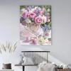 Diamond Painting Kit Flower Pictures Of Rhinestones Diamond Embroidery Vase Cross Stitch Peony Full Mosaic For DIY Decortion