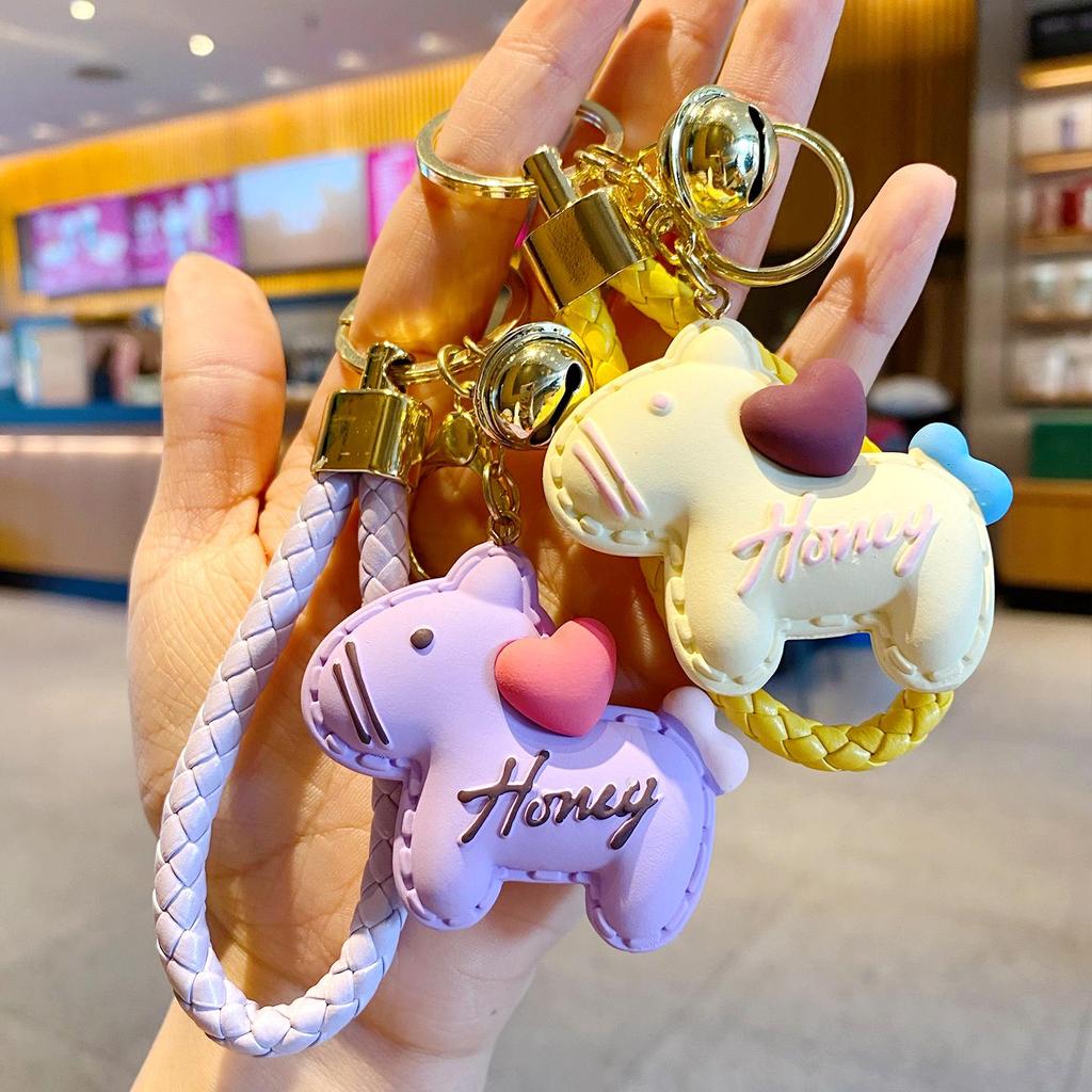Year of the Horse Unicorn Keychain: Cute Pony Pendant Exquisite Figurine for Backpack