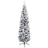 VidaXL Sapin de Noël artificiel mince flocon de neige Vert 240 cm PVC
