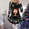 Women's Christmas Printed Dress Base Shirt